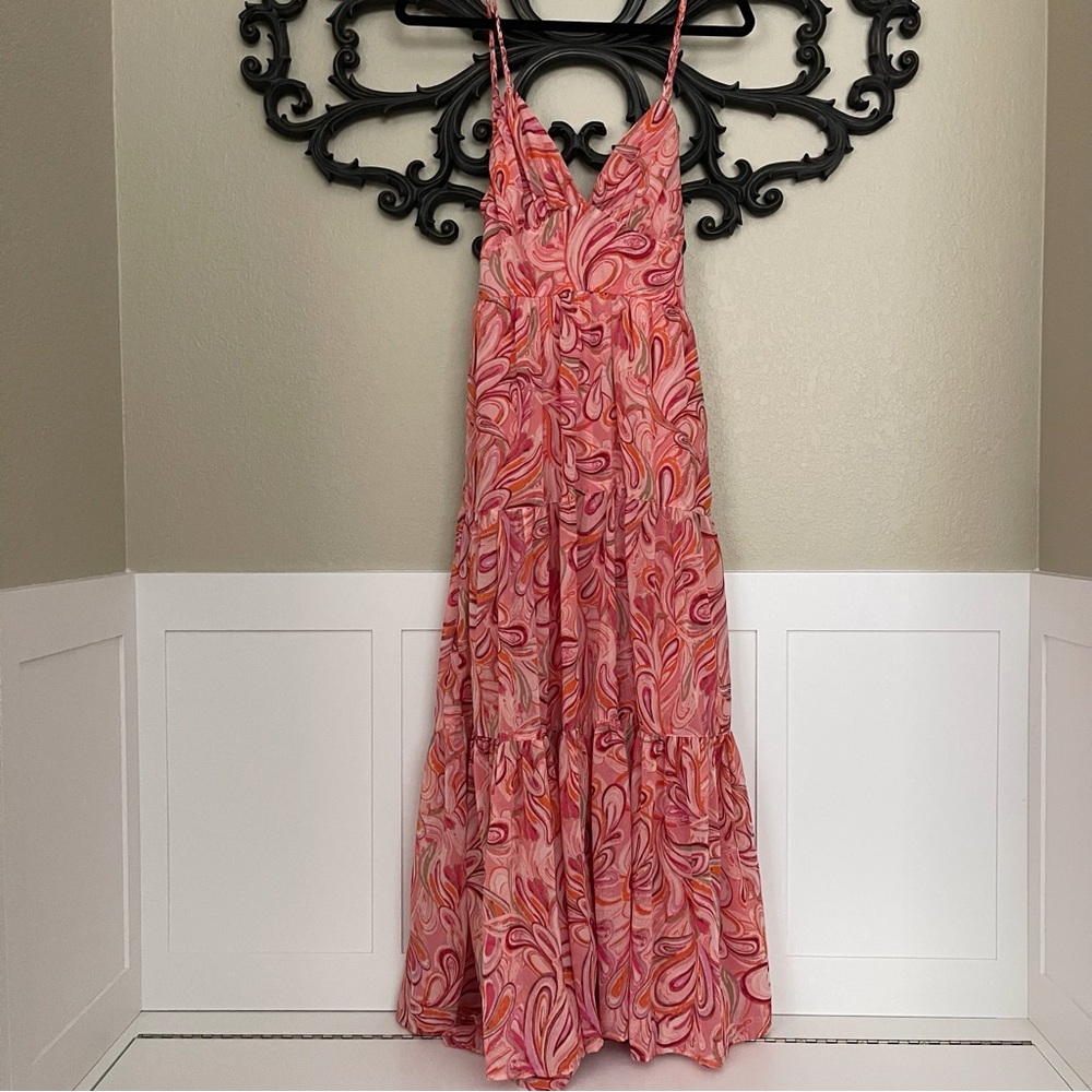 Jessica Simpson Women’s Halter Tiered Maxi Dress Size S - Picture 3 of 13